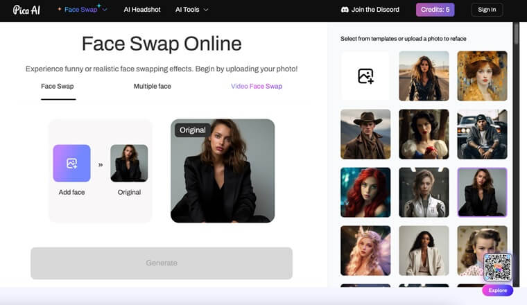 Pica AI Face Swap screenshot